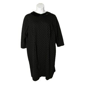 Talbots 20W 20 Black Velvet Dot Dress Stretch